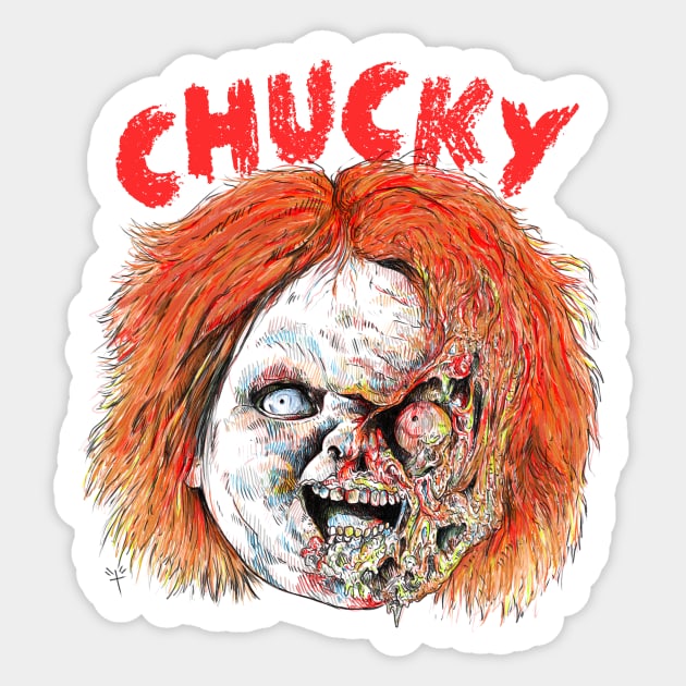 Chucky Sticker by DesecrateART